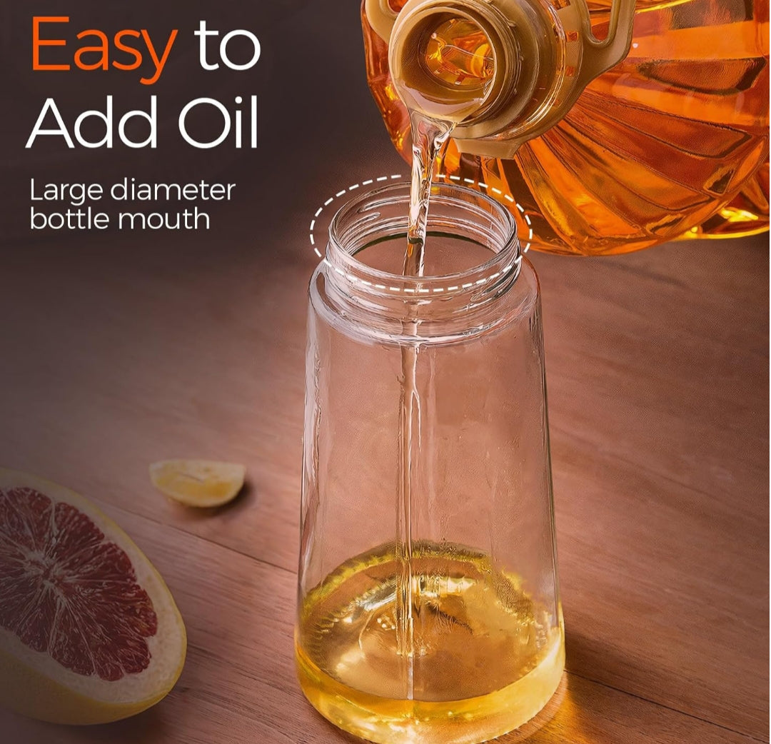 Oil Dispenser Bottle – Leak-Proof Glass Bottle for Kitchen Cooking & Salad Dressing