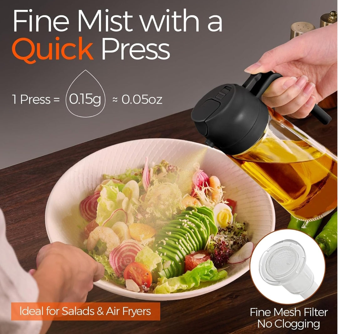 Oil Dispenser Bottle – Leak-Proof Glass Bottle for Kitchen Cooking & Salad Dressing