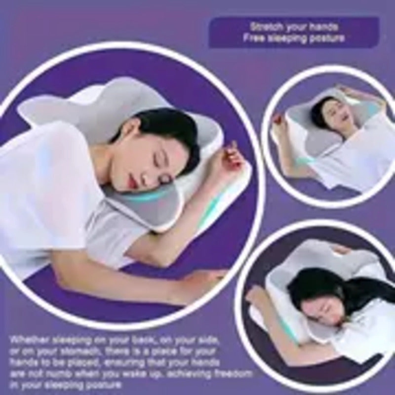 Butterfly-Shaped Orthopedic Memory Foam Pillow  (وسادة إسفنجية تقويمية على شكل فراشة) ®