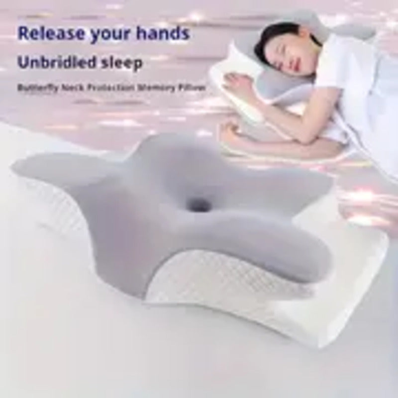 Butterfly-Shaped Orthopedic Memory Foam Pillow  (وسادة إسفنجية تقويمية على شكل فراشة) ®