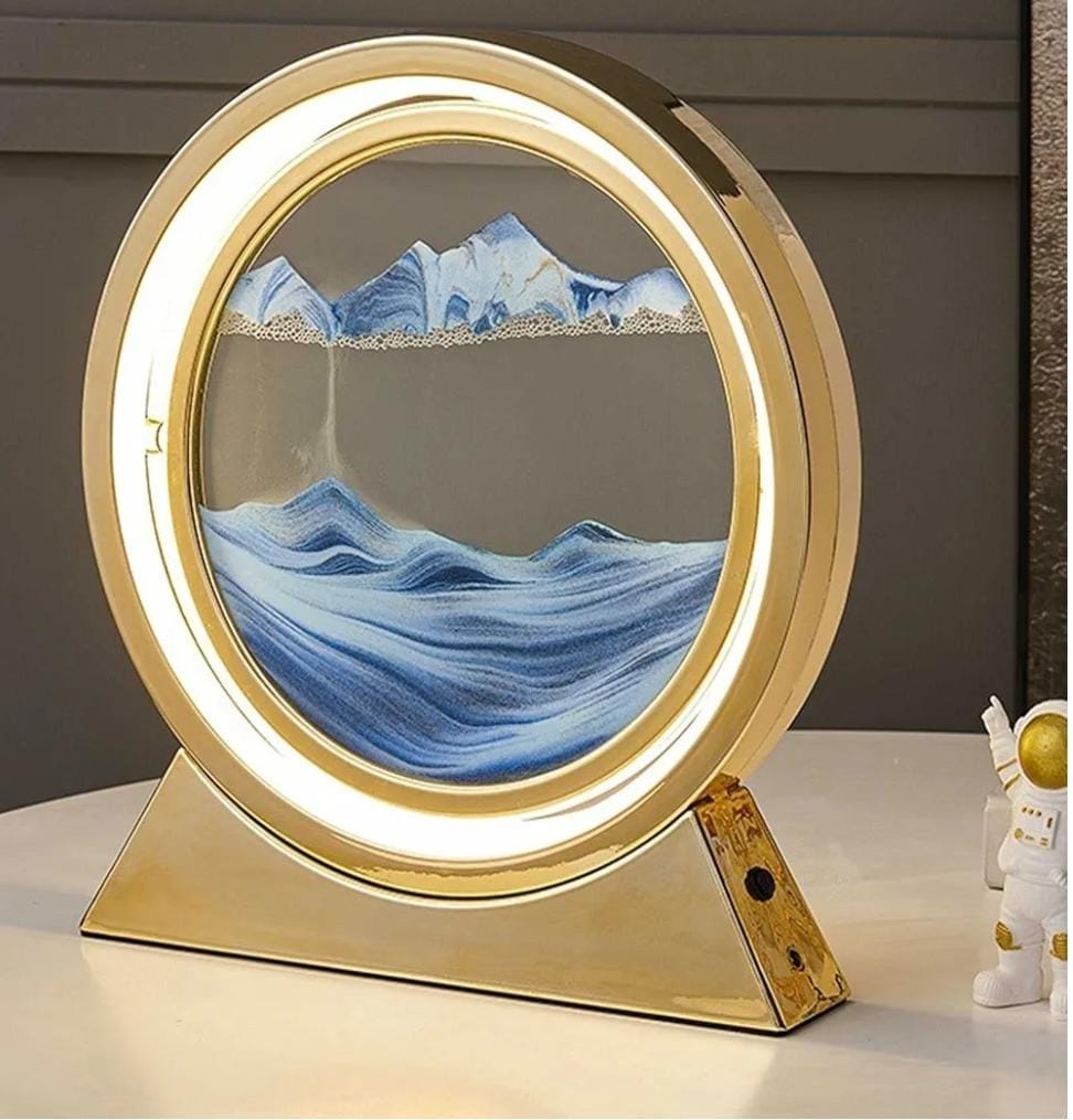 Luxury LED Sandscape Art Lamp – 3D Flowing Moving Sand Frame