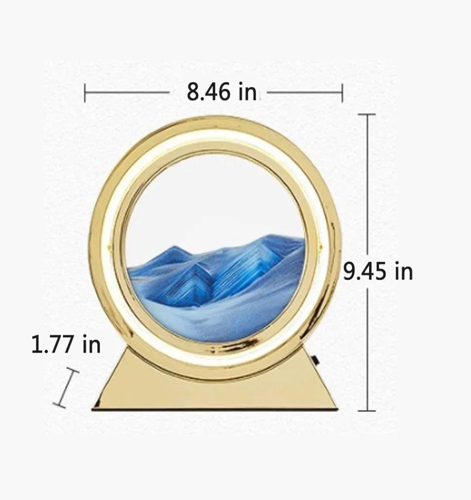 Luxury LED Sandscape Art Lamp – 3D Flowing Moving Sand Frame