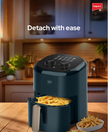 Impex 800W Compact Air Fryer – Oil-Free Healthy Cooking | Rapid Heat Circulation Technology