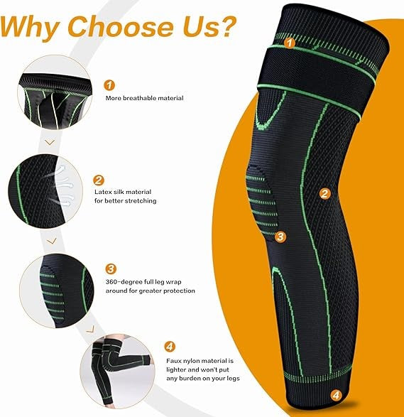 Adjustable Knee Support Brace – Compression Sleeve for Pain Relief, Sports & Injury Recovery